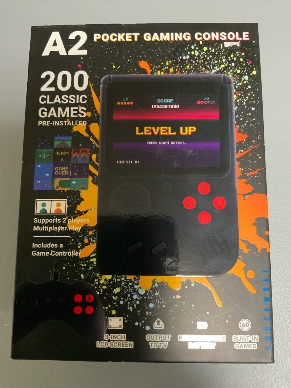 A2 Pocket Gaming Console — Black